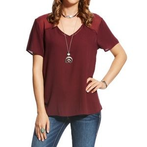 Ariat burgundy Spontaneity Top